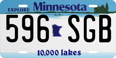 MN license plate 596SGB