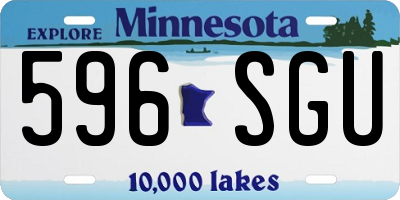 MN license plate 596SGU