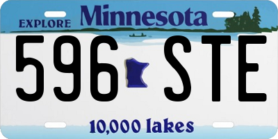 MN license plate 596STE