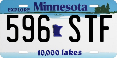 MN license plate 596STF