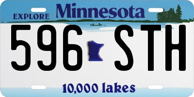 MN license plate 596STH