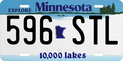 MN license plate 596STL