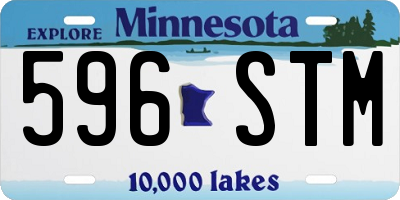 MN license plate 596STM