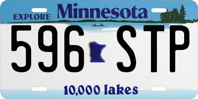 MN license plate 596STP