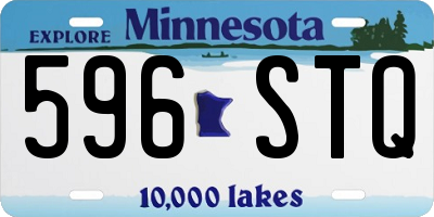 MN license plate 596STQ