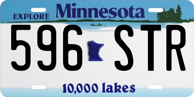 MN license plate 596STR