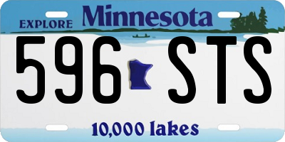 MN license plate 596STS
