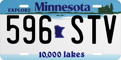 MN license plate 596STV