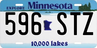 MN license plate 596STZ