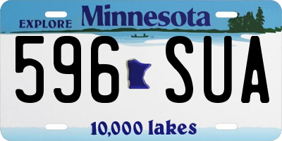 MN license plate 596SUA