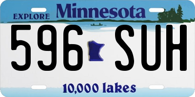 MN license plate 596SUH