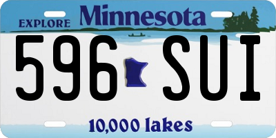 MN license plate 596SUI