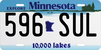 MN license plate 596SUL
