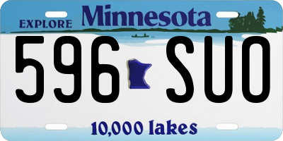 MN license plate 596SUO