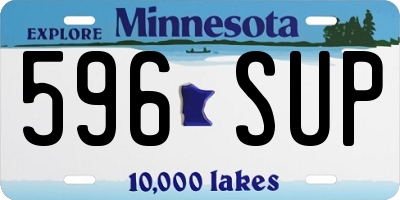 MN license plate 596SUP