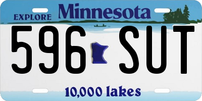 MN license plate 596SUT