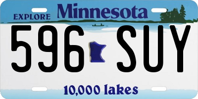 MN license plate 596SUY