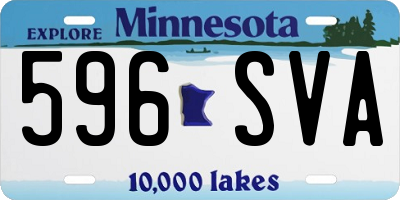 MN license plate 596SVA
