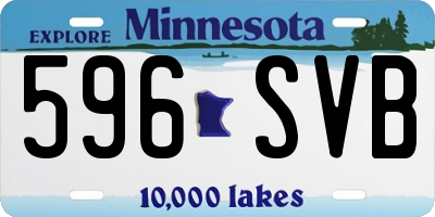 MN license plate 596SVB