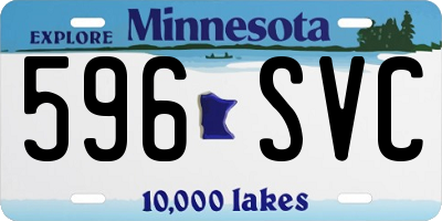 MN license plate 596SVC