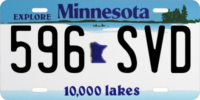 MN license plate 596SVD