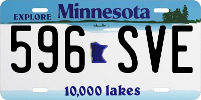 MN license plate 596SVE