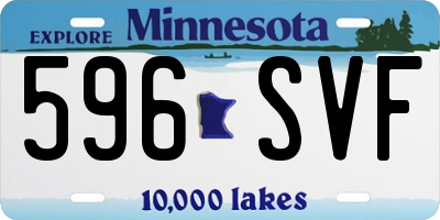 MN license plate 596SVF