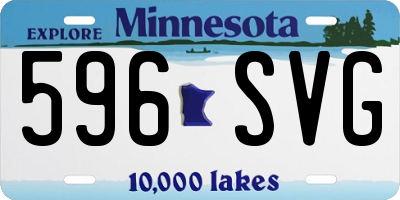 MN license plate 596SVG