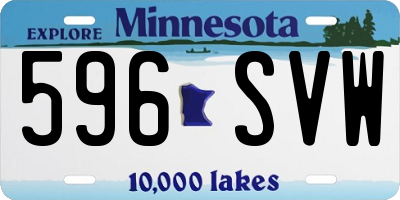 MN license plate 596SVW