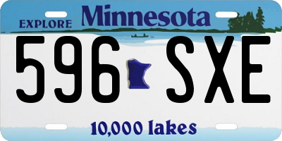 MN license plate 596SXE