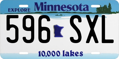 MN license plate 596SXL