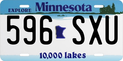 MN license plate 596SXU
