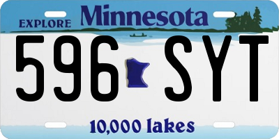 MN license plate 596SYT