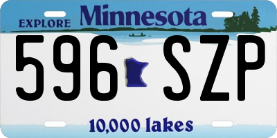 MN license plate 596SZP