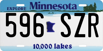MN license plate 596SZR