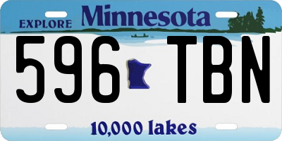 MN license plate 596TBN