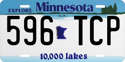 MN license plate 596TCP