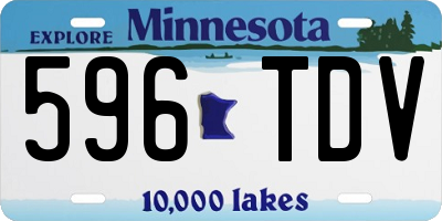 MN license plate 596TDV