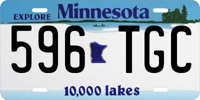 MN license plate 596TGC