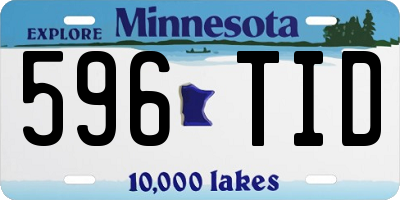 MN license plate 596TID