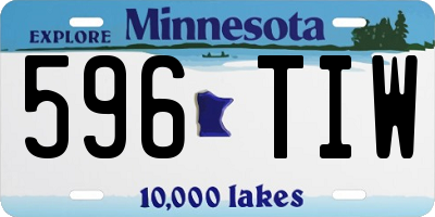 MN license plate 596TIW