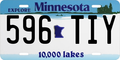 MN license plate 596TIY