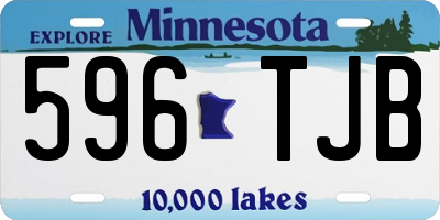 MN license plate 596TJB