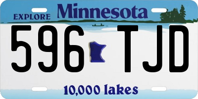 MN license plate 596TJD