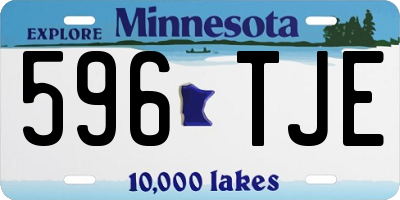 MN license plate 596TJE