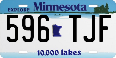 MN license plate 596TJF