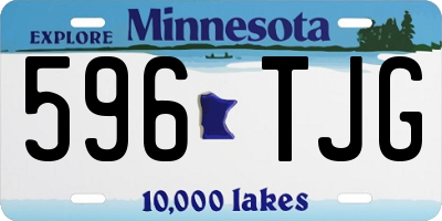MN license plate 596TJG