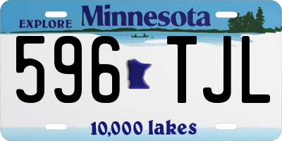 MN license plate 596TJL