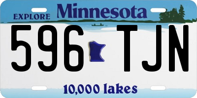 MN license plate 596TJN