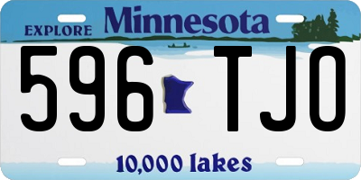 MN license plate 596TJO